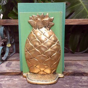 Vintage Brass Pineapple Bookends